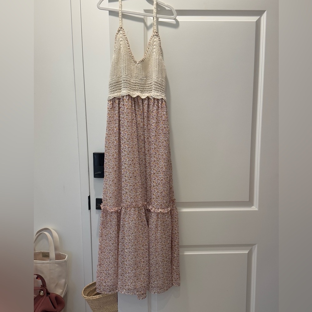 Zara Crochet and Floral Dress